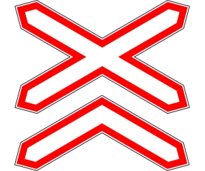 Дорожный знак 1.3.2 «Многопутная железная дорога»