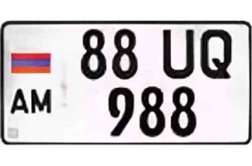 Армянские номера на мотоцикл нового образца